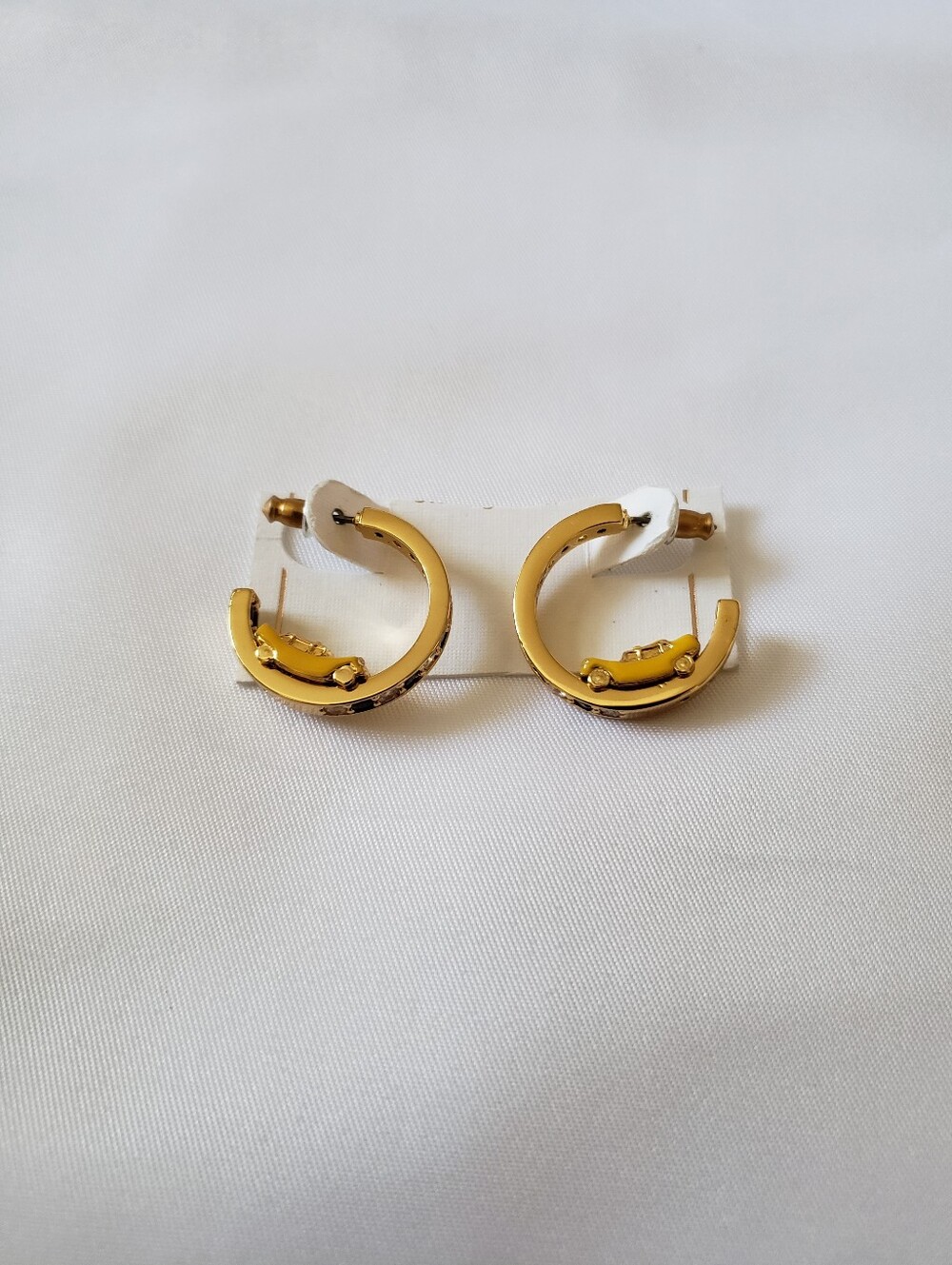 Kate Spade Hit The City Taxi Hoops Earrings